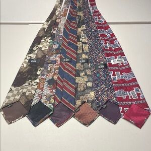 Bill Blass Men's Retro Vintage Tie Set - Multicolor Patterns